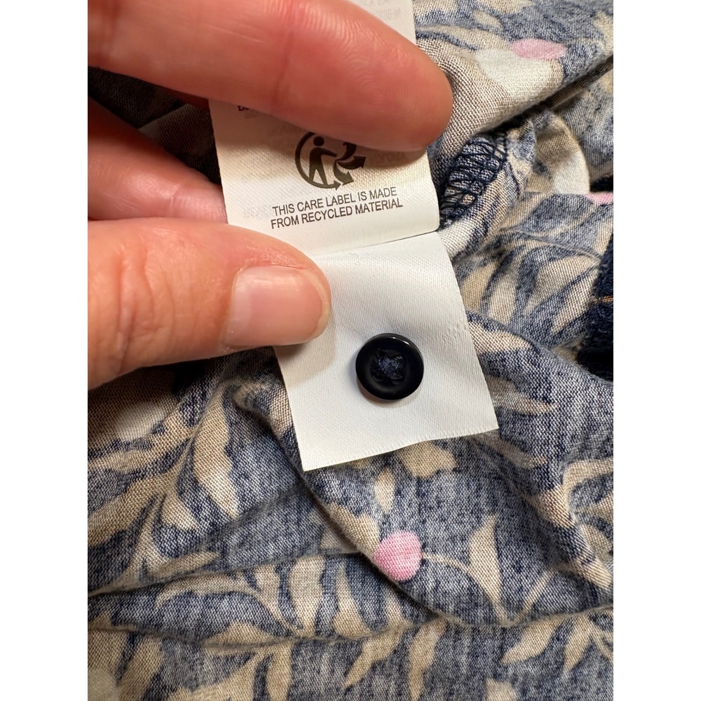 Boden Blue Flora Jersey Puff Sleeve Tie Waist Midi Dress Cottagecore Preppy 10 - Picture 13 of 13